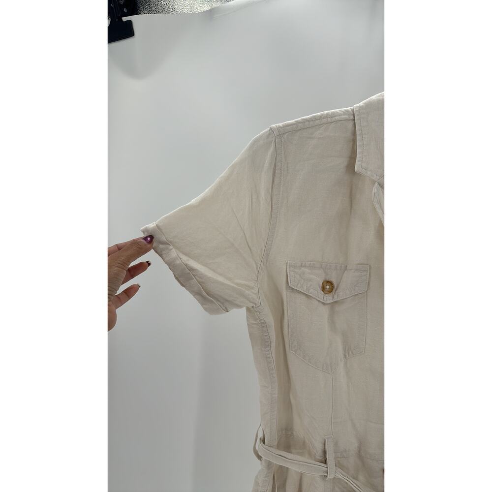 Rails Women's Georgie Stone Short Romper linen blend sz S lightweight versatile - Picture 5 of 11